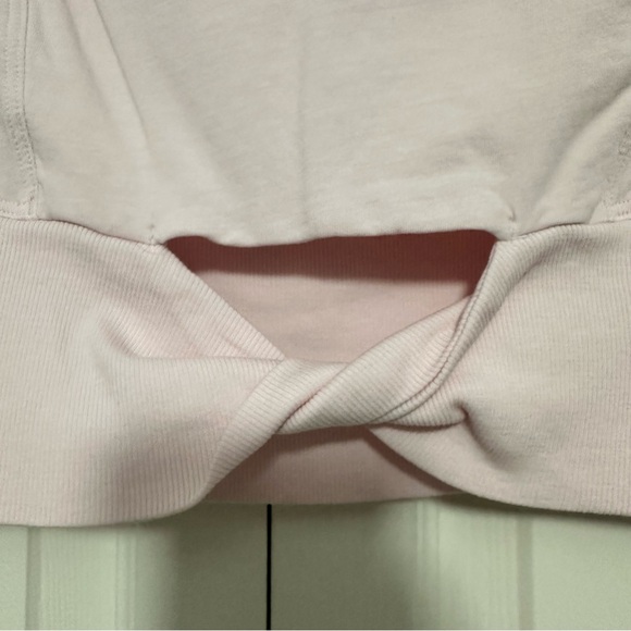 Lululemon Cropped Cotton Ribbed-Band T-shirt in Strawberry Milkshake Size 8 VGUC - Picture 3 of 5